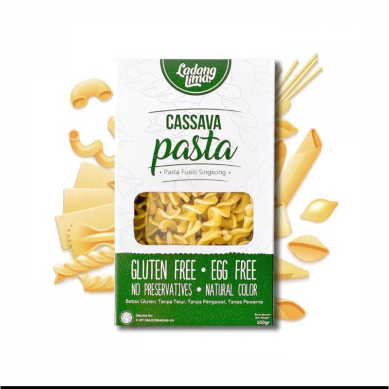 

Pasta Fusili Singkong 100 gr Cassava