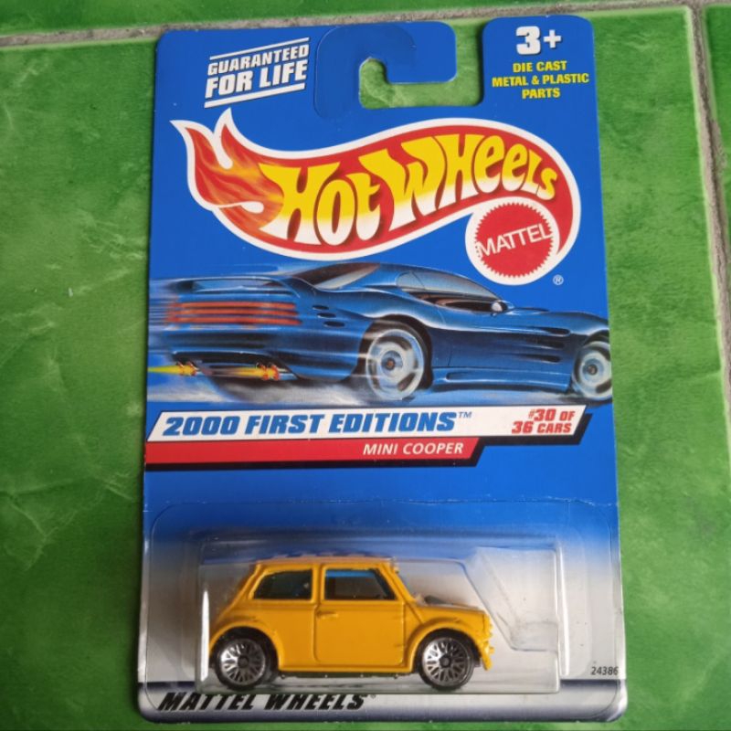hot wheels hotwheels Morris mini Cooper 2000 first editions FE kuning