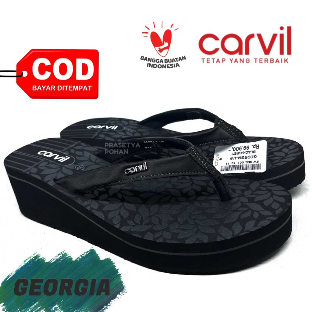 Sandal Wedges Carvil Original - Sendal Wedges Premium