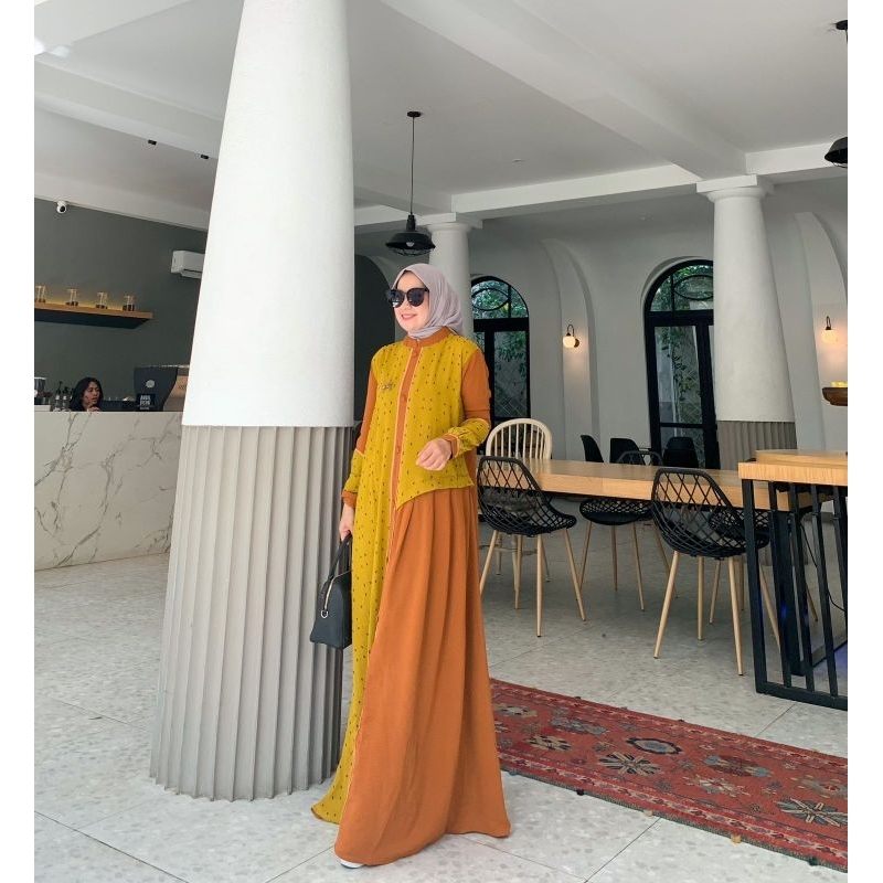 HARGA BOLEH KURANG RAFASYA DRESS ORIGINAL BY BRAND IRWINOV ORI GAMIS MUSLIMAH RUBIAH LD 110 RESLETIN