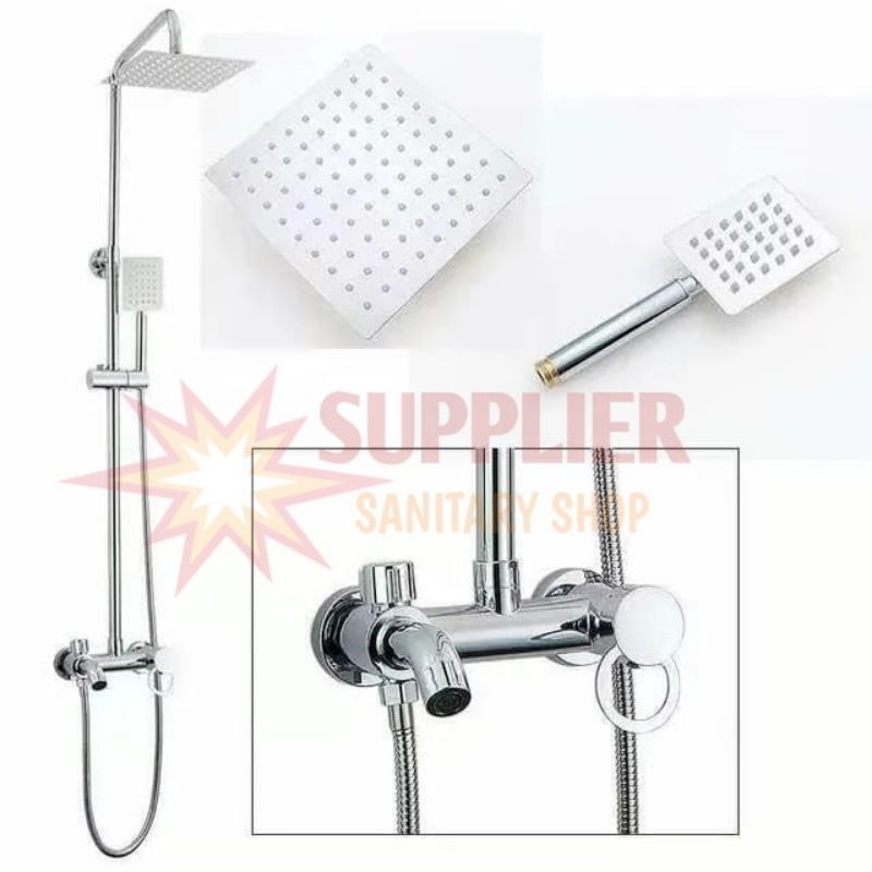 SHOWER TIANG PANAS DINGIN STENLIES/SHOWER COLUMN SET/KRAN PANAS DINGIN