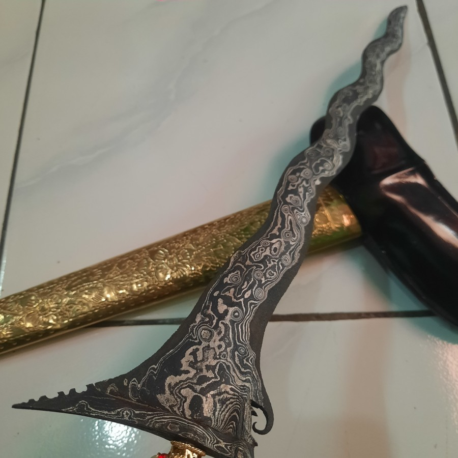 Keris Sempono Luk 9 Pamor Udan Mas Asli Istimewa