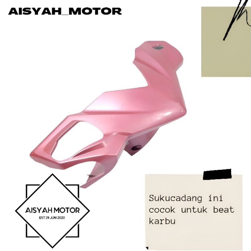 Cover Bodi Batok Depan Tameng Depan Honda Beat Karbu Warna Pink