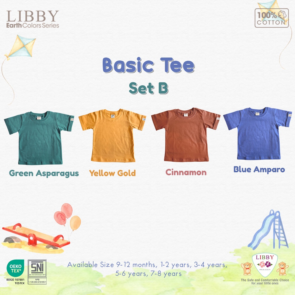 LIBBY Earth Color Basic Tee(1PCS /Pack)