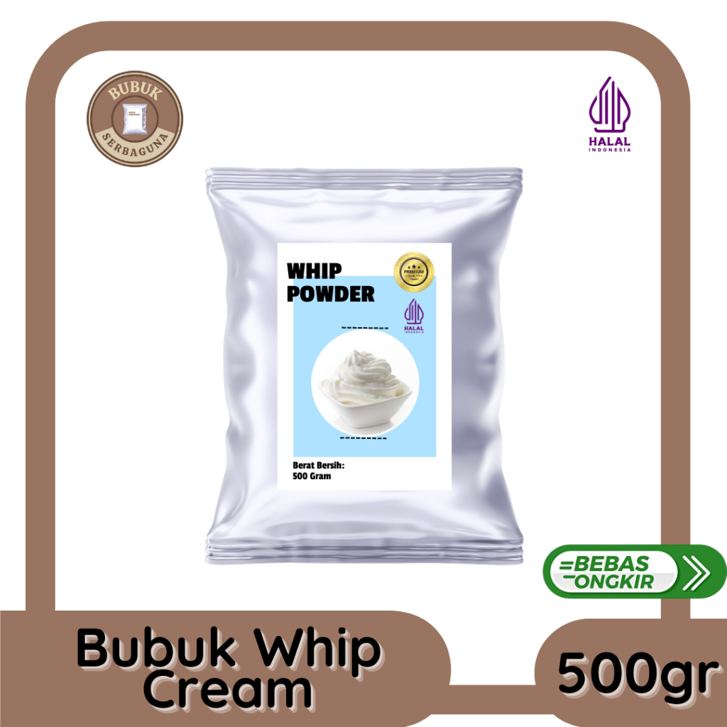 

Bubuk Whip Cream 500gr | Whipped Cream Powder | Whipped 500gr | Wippy Cream