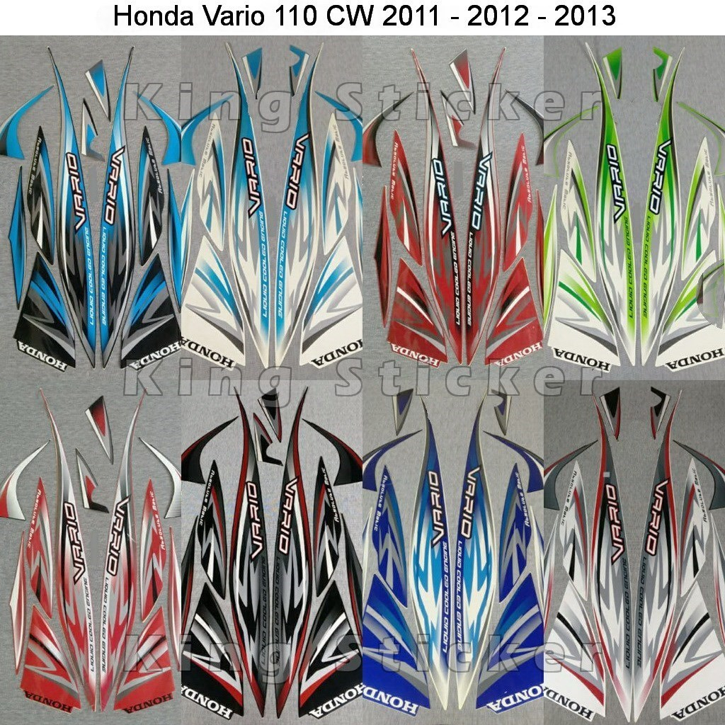 Stiker striping Honda Vario 110 CW 2011 - 2012 - 2013