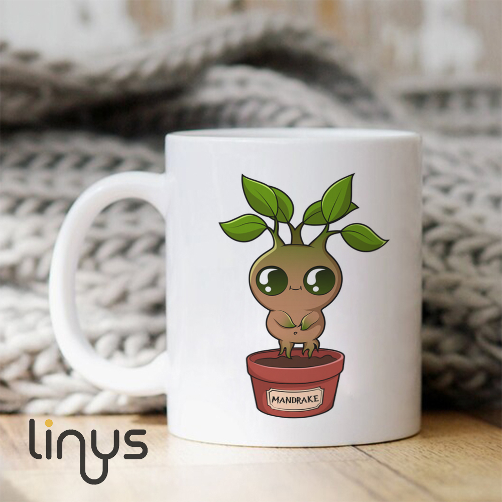 Mug cangkir harry potter cute mandrake