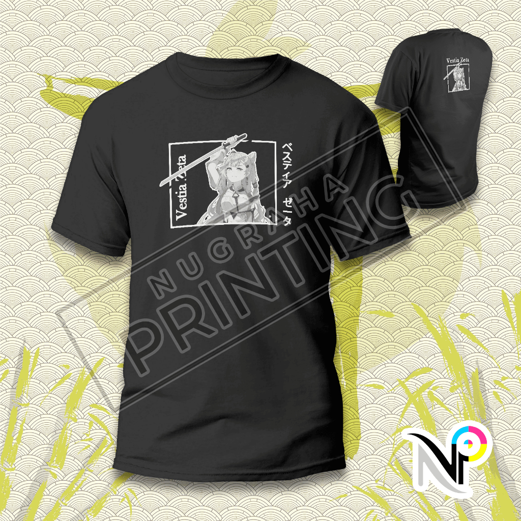 Baju Kaos Print DTF Hololive VESTIA ZETA 2