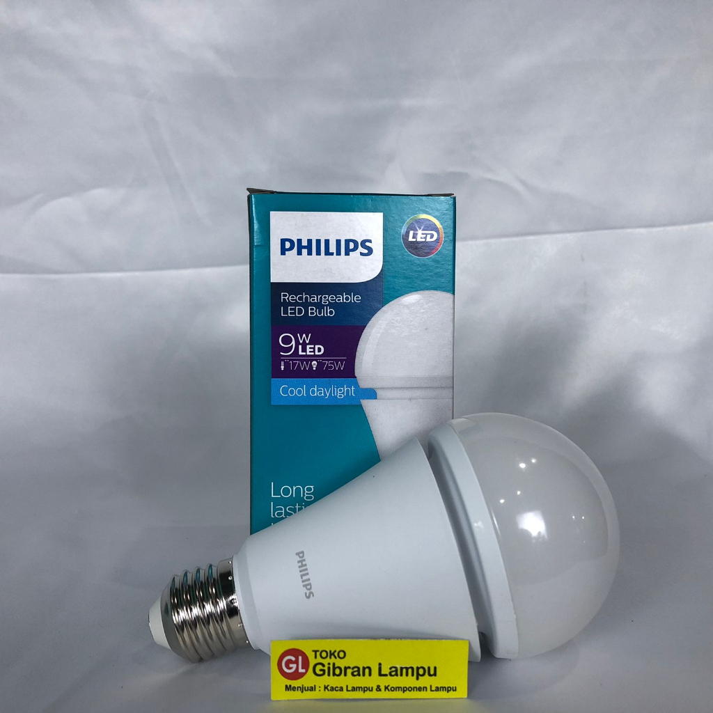 Lampu Philips Magic LED Rechargeable Bulb 7.5w 9w - LED Emergency AC DC Philips All Varian Watt