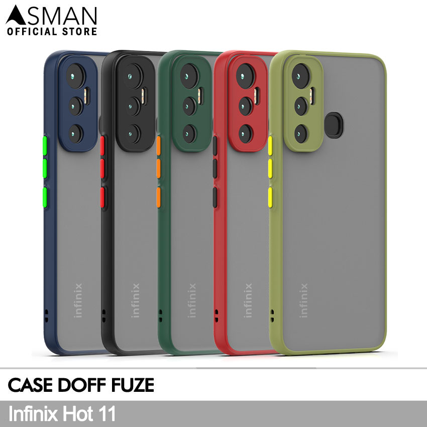 Asman Case Infinix Hot 11 Doff Fuze Premium Shield Protector