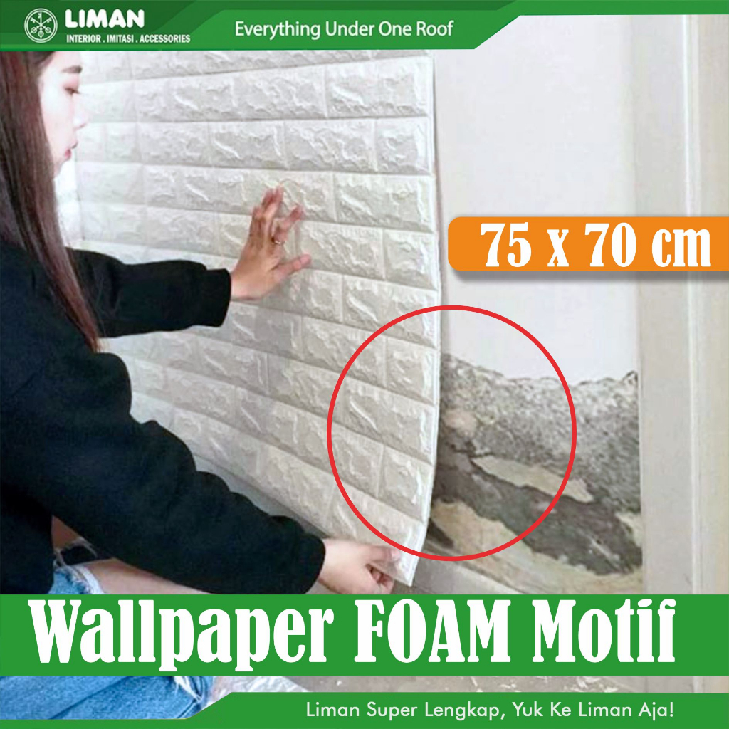 Wallpaper Dinding / Wallpaper Bata / Wallpaper foam