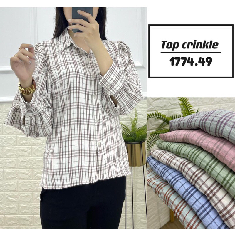 [TERBARU BISA COD] BLOUSE WANITA BAJU TUNIK WANITA TOP KATUN CRINKLE ALL SIZE WARNA RANDOM MOTIF KOT