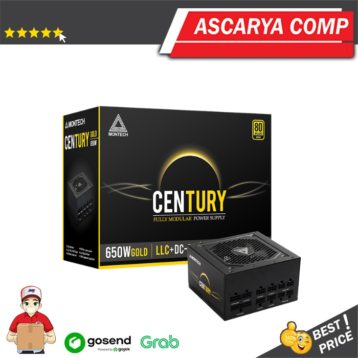 Montech CENTURY 650 Gold Fully Modular I 650W 80+ Gold Power Supply