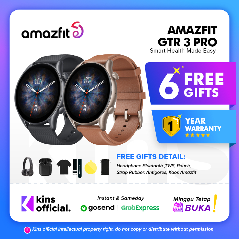 Amazfit GTR 3 Pro Smartwatch Fashion Business Watch Garansi Resmi Amazfit Indonesia