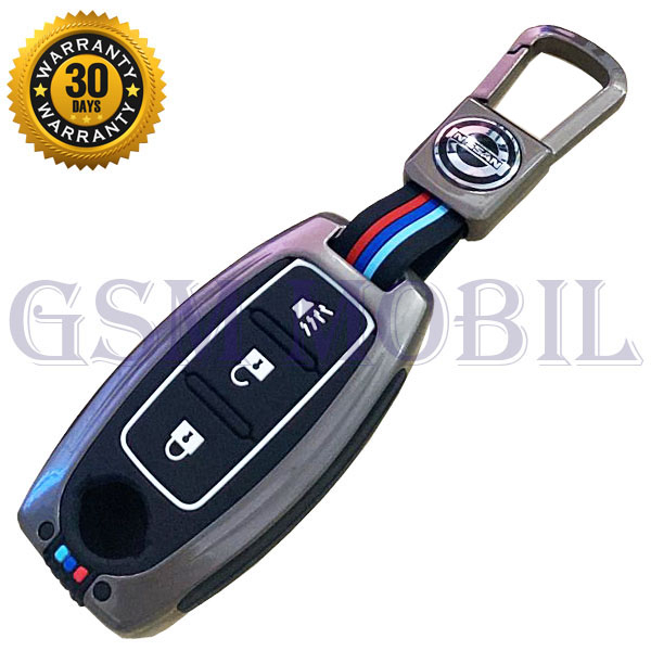 Casing Metal Elegant Kunci Remote Nissan Livina 3 Tombol