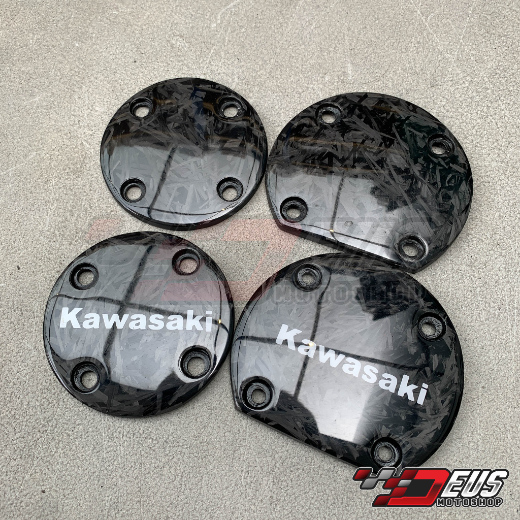 Cover Blok Kanan Kiri KR KRR ZX KIS 150 Carbon Forged / Tutup Penutup Bak Mesin Ninja R SS RR Engine