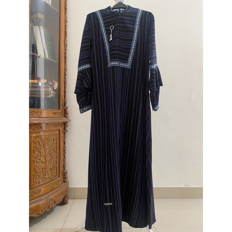 PRELOVED ABAYA HIKMAT FASHION SHELLASAUKIA JAVINA OFFICIAL KALLELA ID KHALEWALE KAZAMI LNW