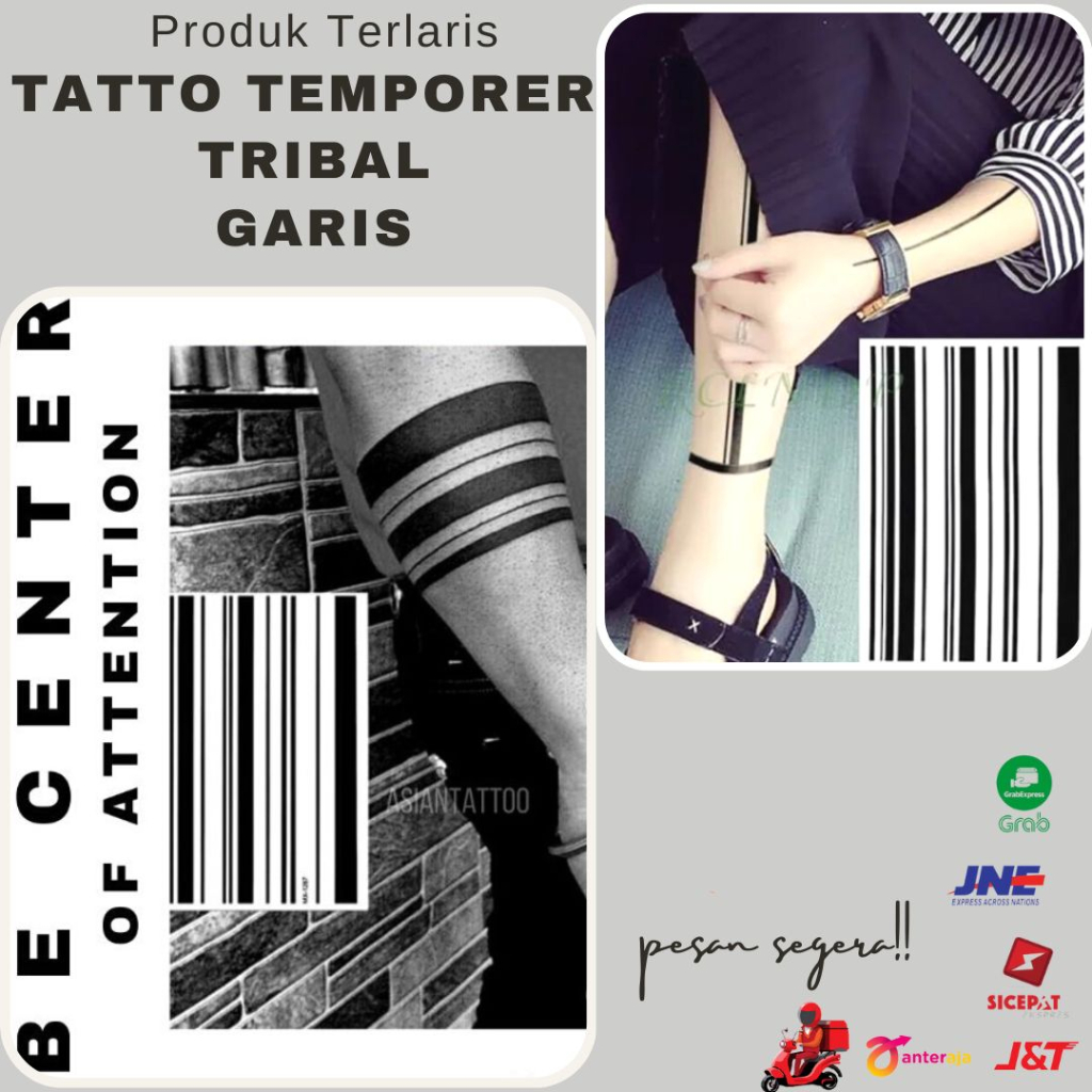 BEST SELLER||Tato Temporer Tato tribal gelang tato gelang kaki dan tangan Stiker Tato Minimalis|Tato