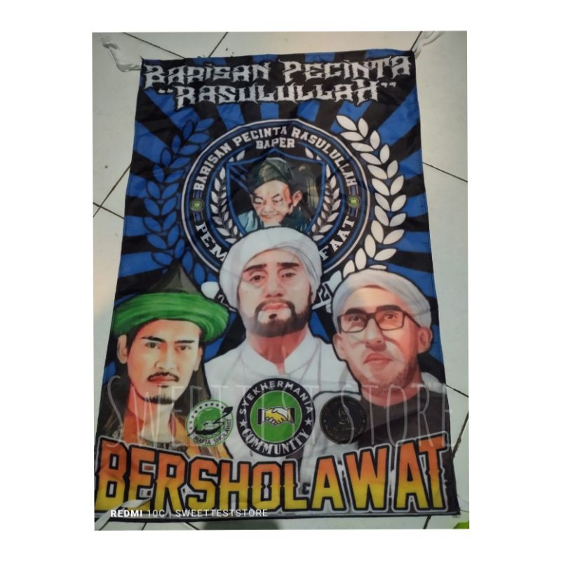 BENDERA MAJELIS (SYEKHERMANIA, MAFIASHOLAWAT DAN AZ-ZAHIR) UKURAN 100x75 BONUS STIKER BAYAR COD