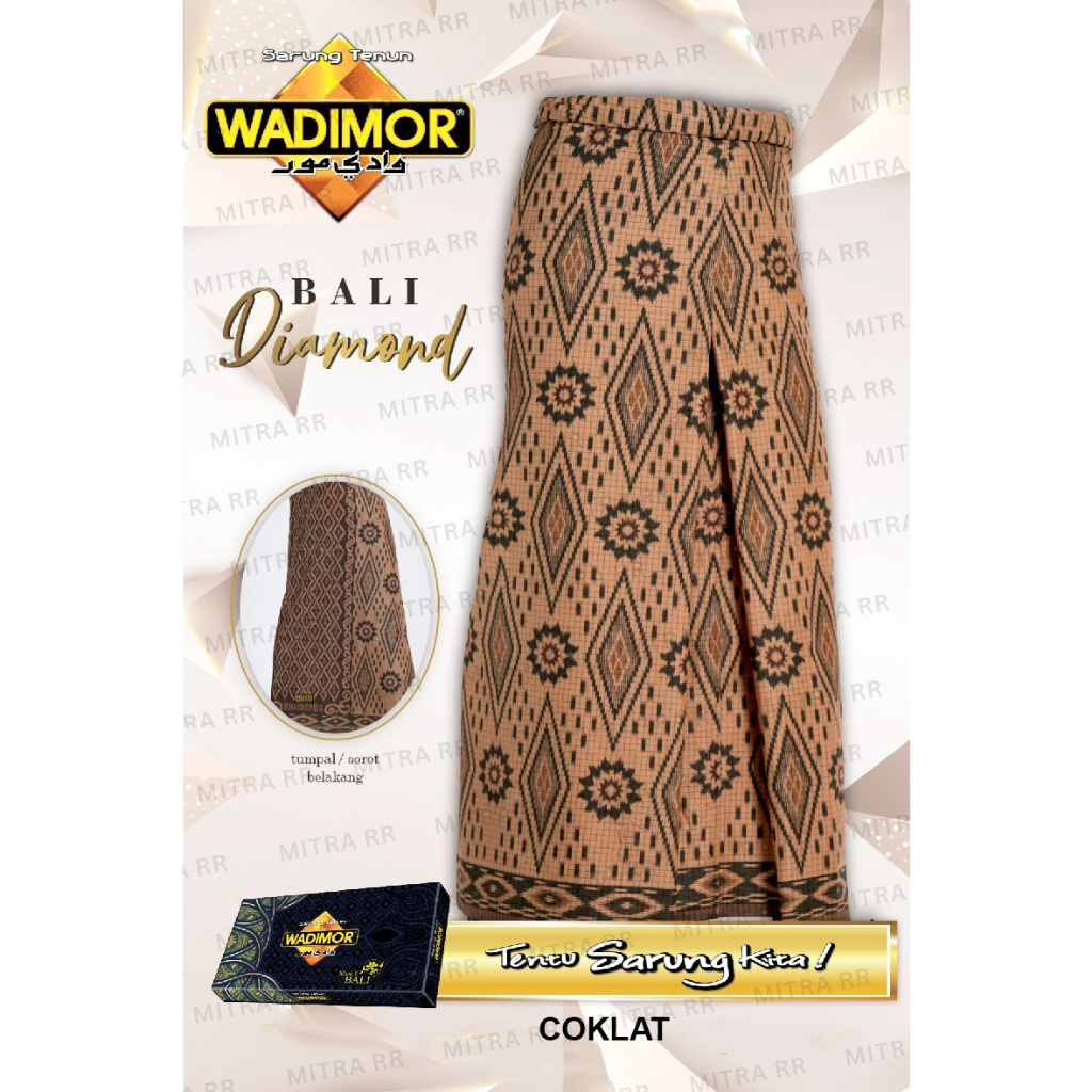 Sarung Wadimor Motif Bali Diamond | Sarung Tenun Dewasa Original | Sarung Tenun Dewasa Satuan Grosir