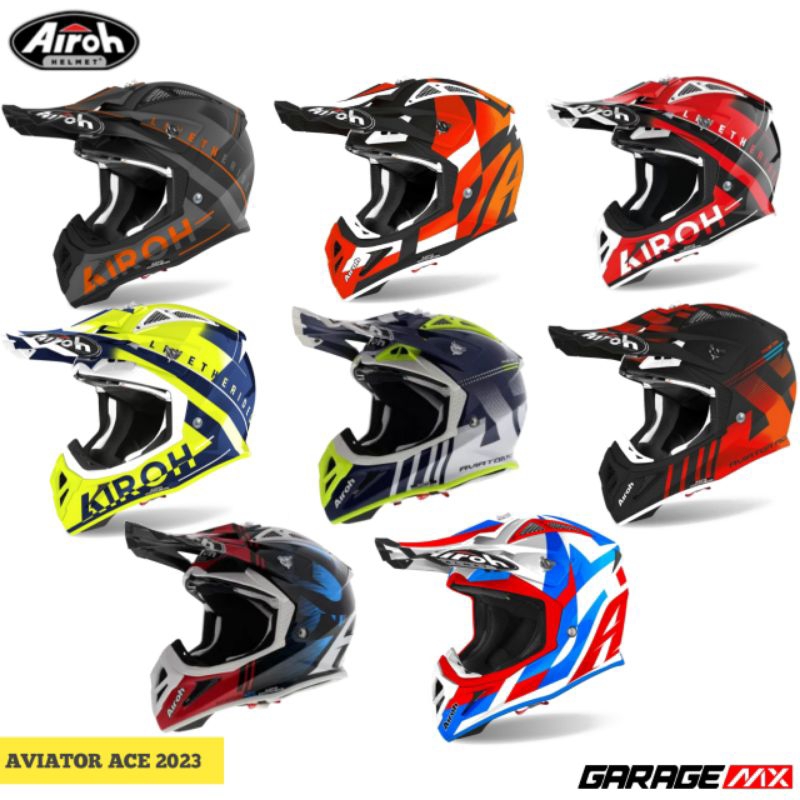 HELM AIROH AVIATOR ACE . HELM TRAIL CROSS AIROH AVIATOR