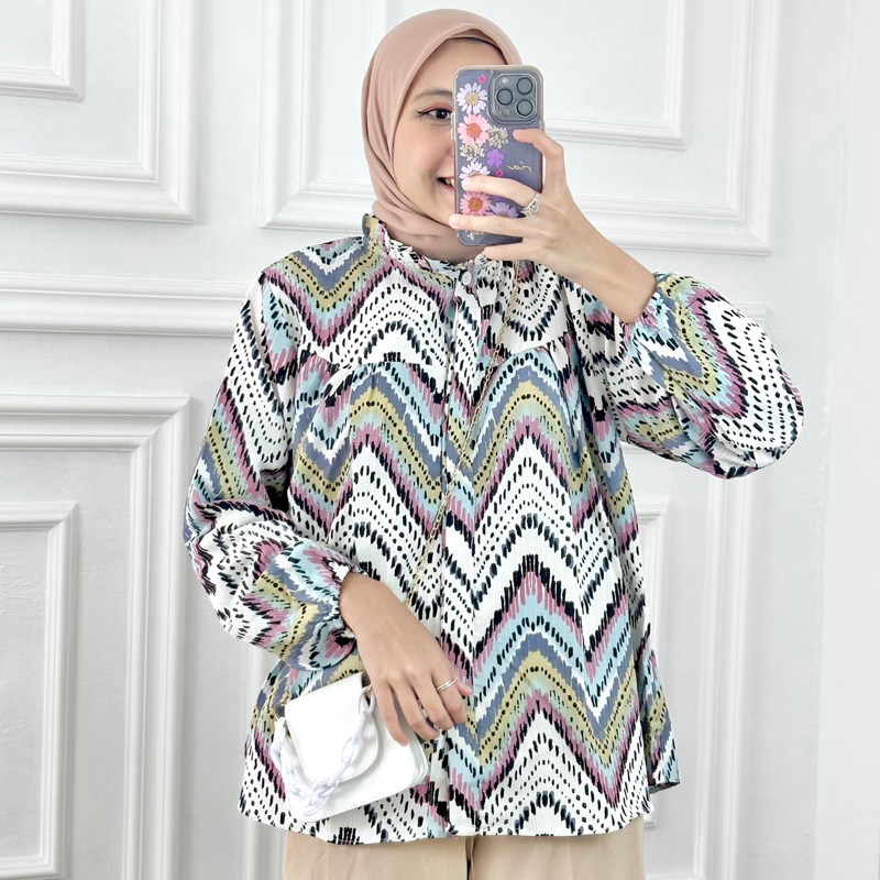 ZIGZAG COLOUR BLOUSE 505