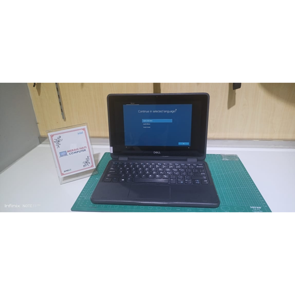 LAPTOP TOUCHSCREEN 2IN1 TERMURAH DELL LATITUDE 11 3190 2IN1 INTEL PENTIUM SILVER N5000 8GB 128GB HD TOUCHSCREEN WINDOWS 10 PRO BLACK