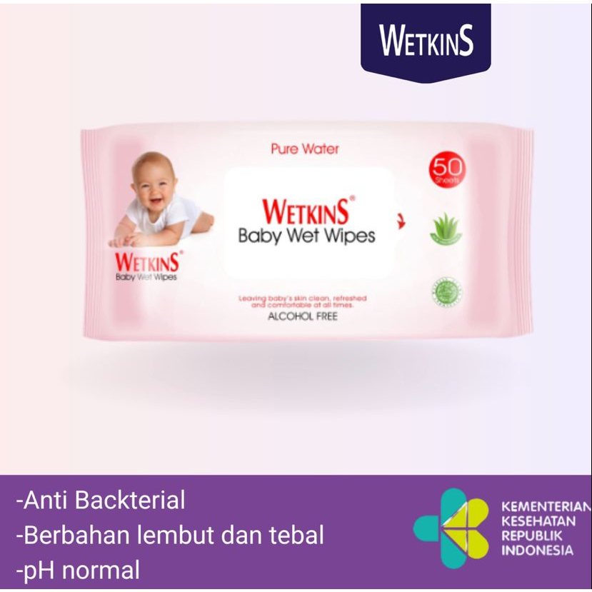 WETKINS BABY WET WIPES 50 SHEET (2x)