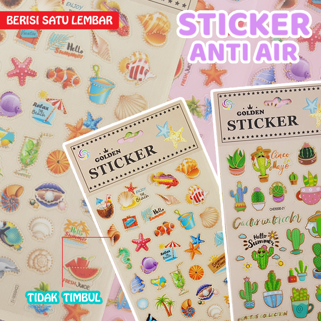 Sticker Buku Asthetic / Golden Stiker Asthetic / Sticker Lucu Karakter / Sticker Jurnal21915-1