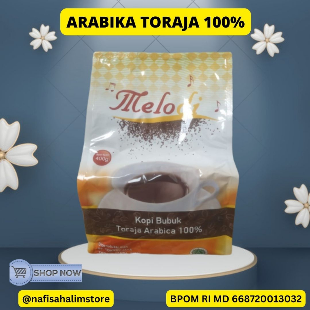 

Kopi Arabika Toraja Melodi 400gram Bubuk Halus