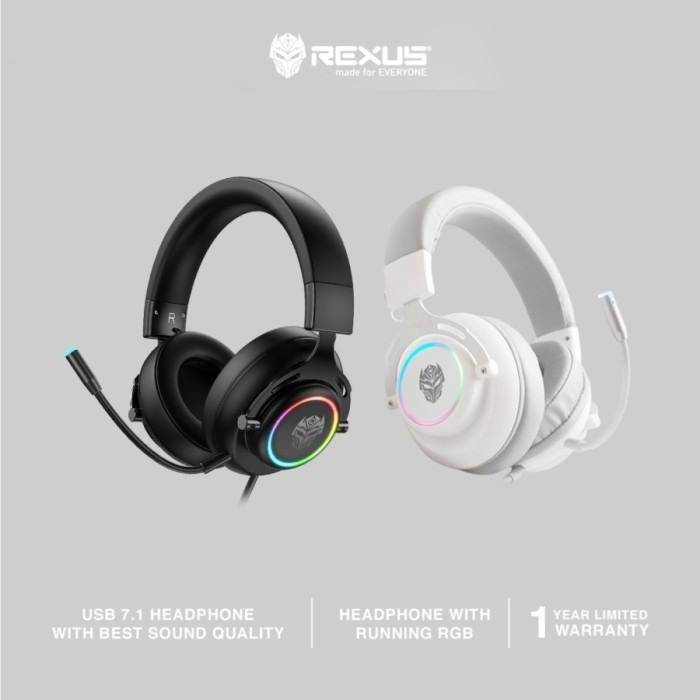 Headset Gaming Rexus Thundervox HX20 - Headphone RGB 7.1 Surround