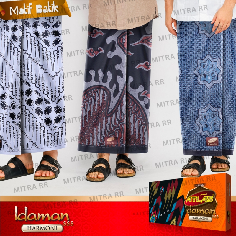 Sarung Atlas Idaman Harmoni Motif Akasia / Motif Batik |Sarung Tenun Dewasa Motif  BHS Original