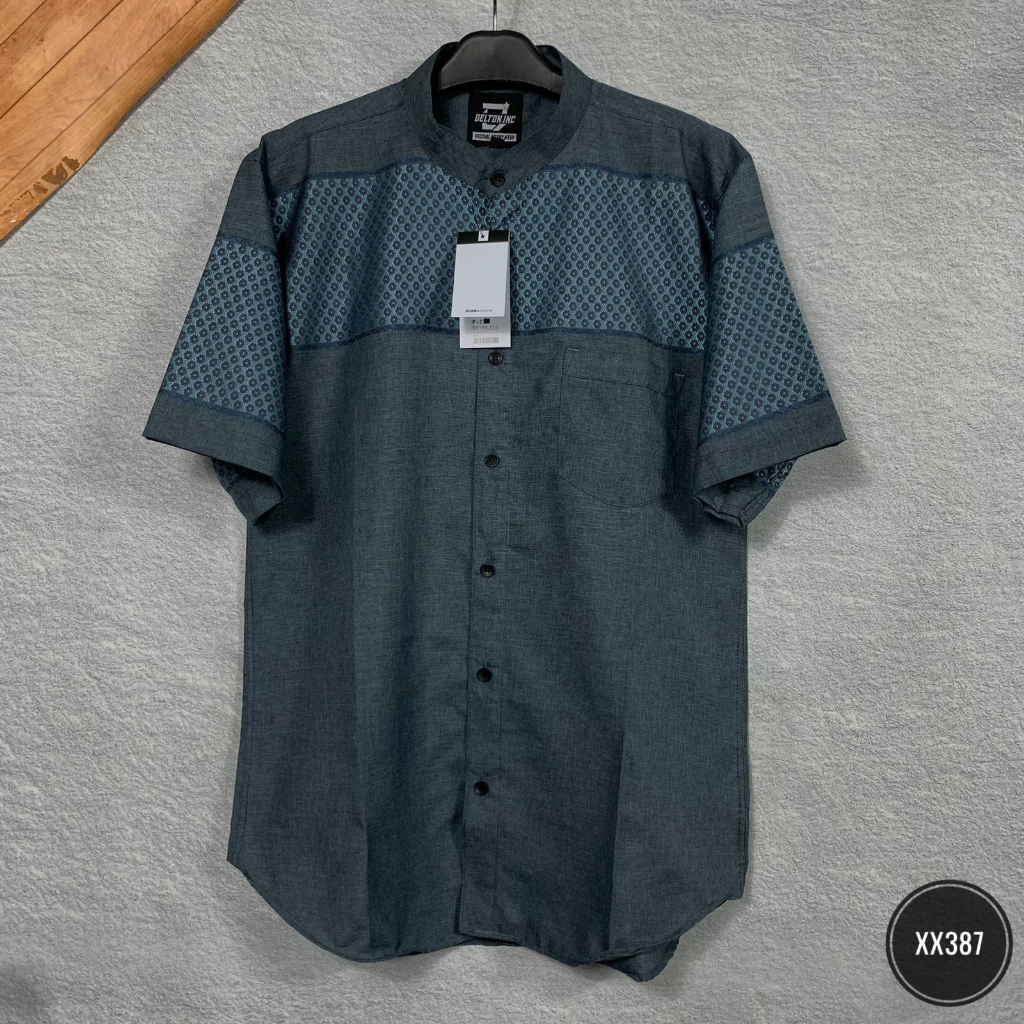 Kemeja Pria Motif Lengan Pendek Model Slimfit - Kemeja Kasual Pria (XX370)