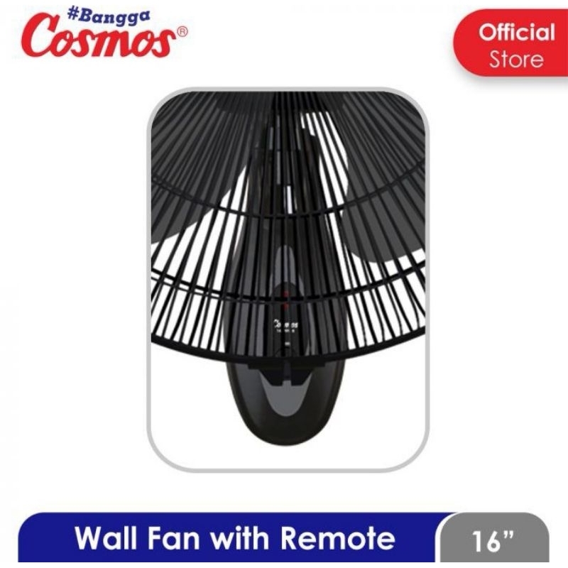 Kipas Angin Dinding / Wall Fan Cosmos 16 WFGR Remote