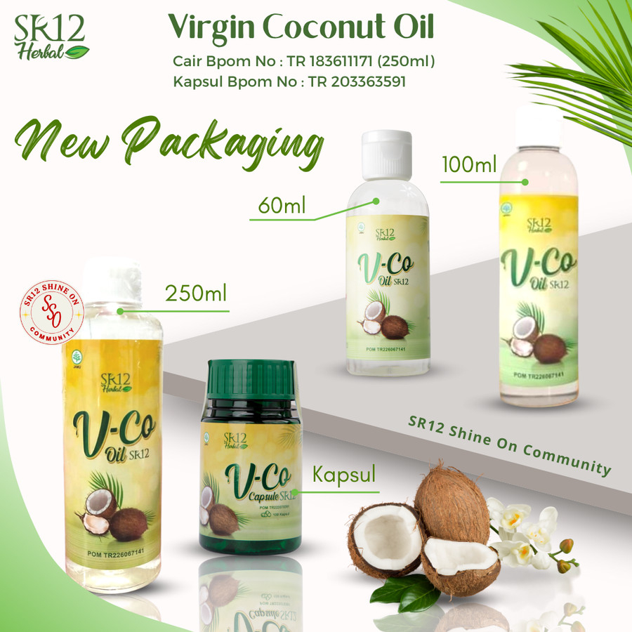 VCO OIL SR12 MINYAK KELAPA MURNI VIRGIN COCONUT OIL IMUN BOOSTER Vico Oil