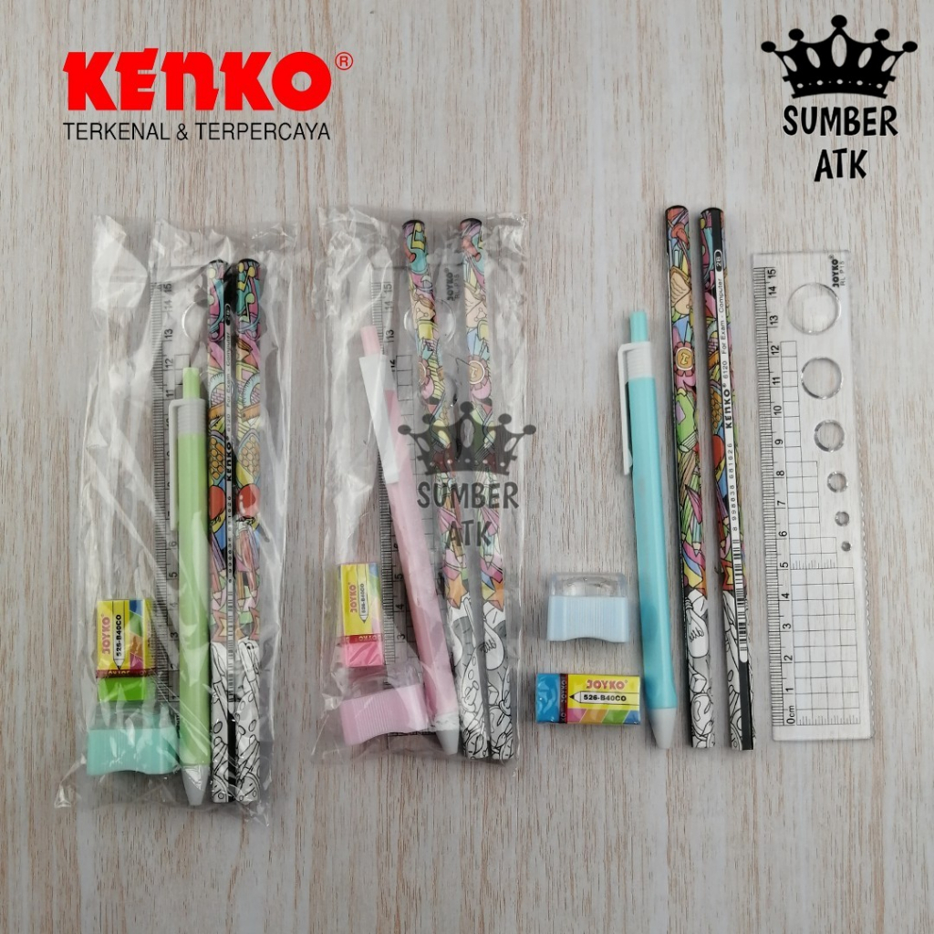 

Paket Hemat 1 Set Pena Pencil Penggaris - SUMBER ATK
