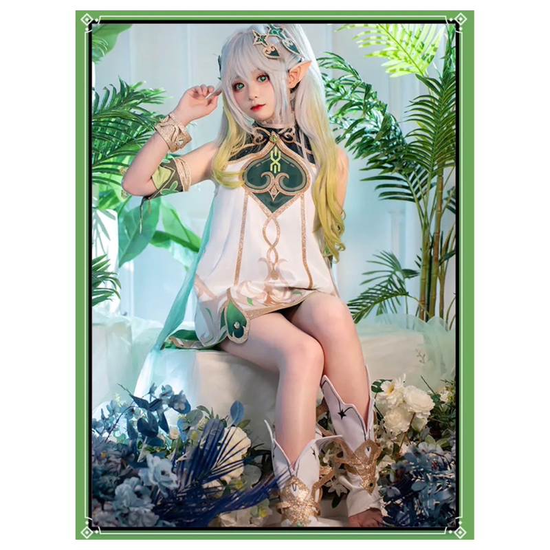 Cosplay Nahida Genshin Impact Costume Lesser Lord Kusanali Kostum