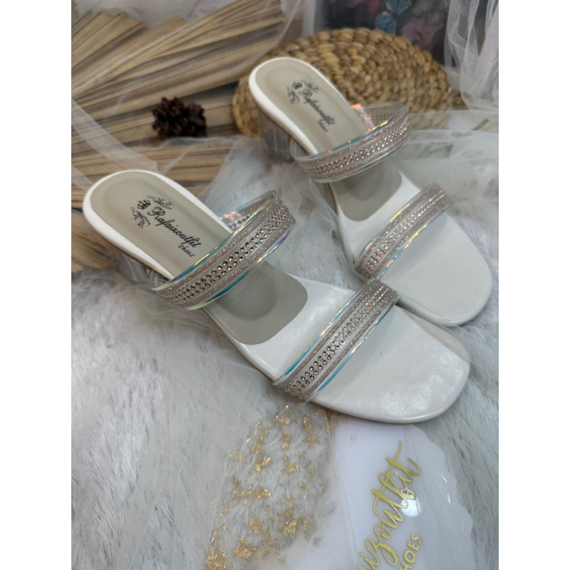 sandal wanita aylana 5cm kaca