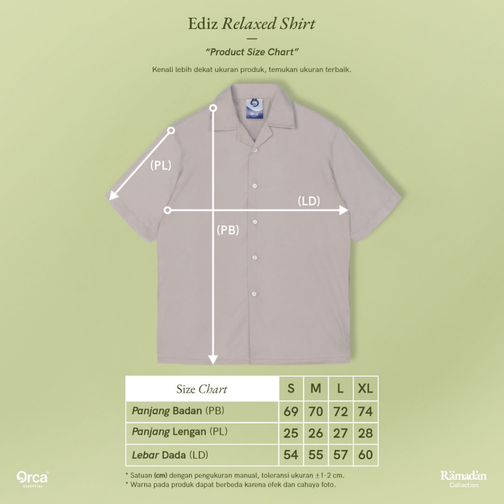 Orca Kemeja Pendek Ediz Relaxed Shirt Almond Tan