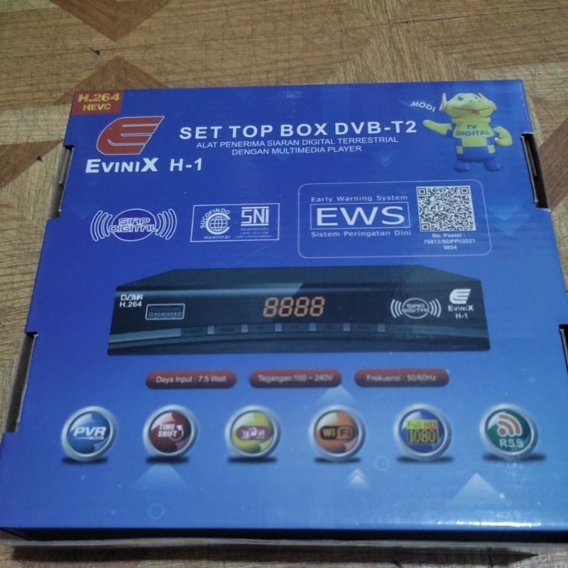 SET TOP BOX TV DIGITAL DVB T2 EVINIX H1 SKYBOX