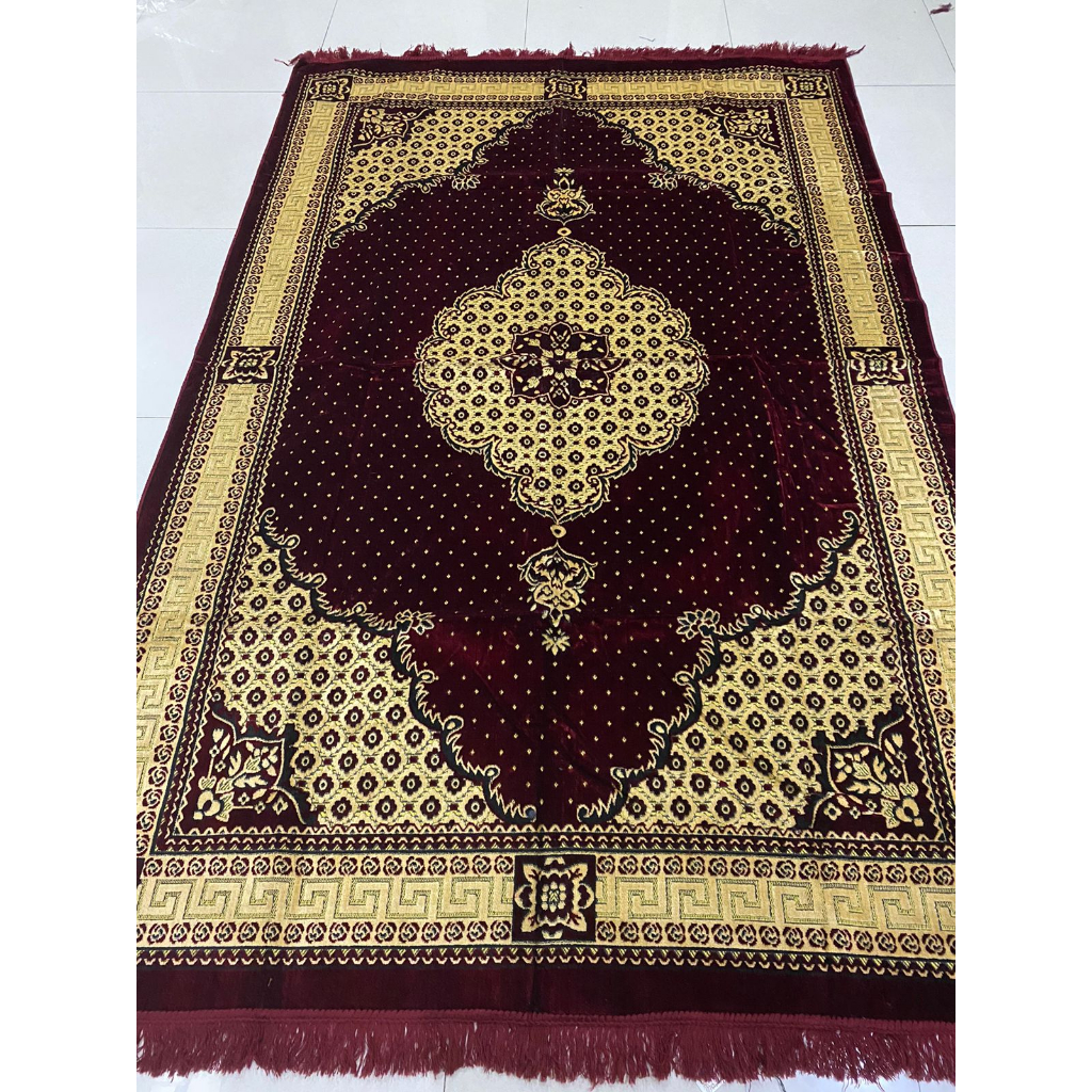 KARPET PERMADANI HAMBAL ALAS SANTAI LIPAT BELUDRU TURKEY TURKI BESAR 240cm x 160cm