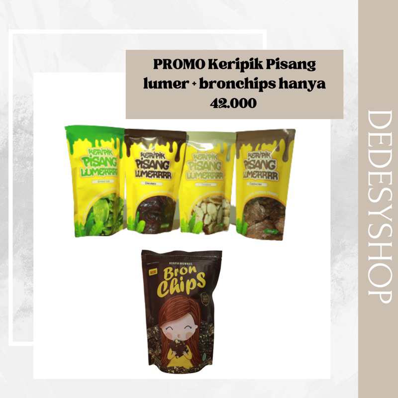 

PAKET HEMAT KRIPIK PISANG LUMERR DAN BRONCHIPS HANYA 42.000