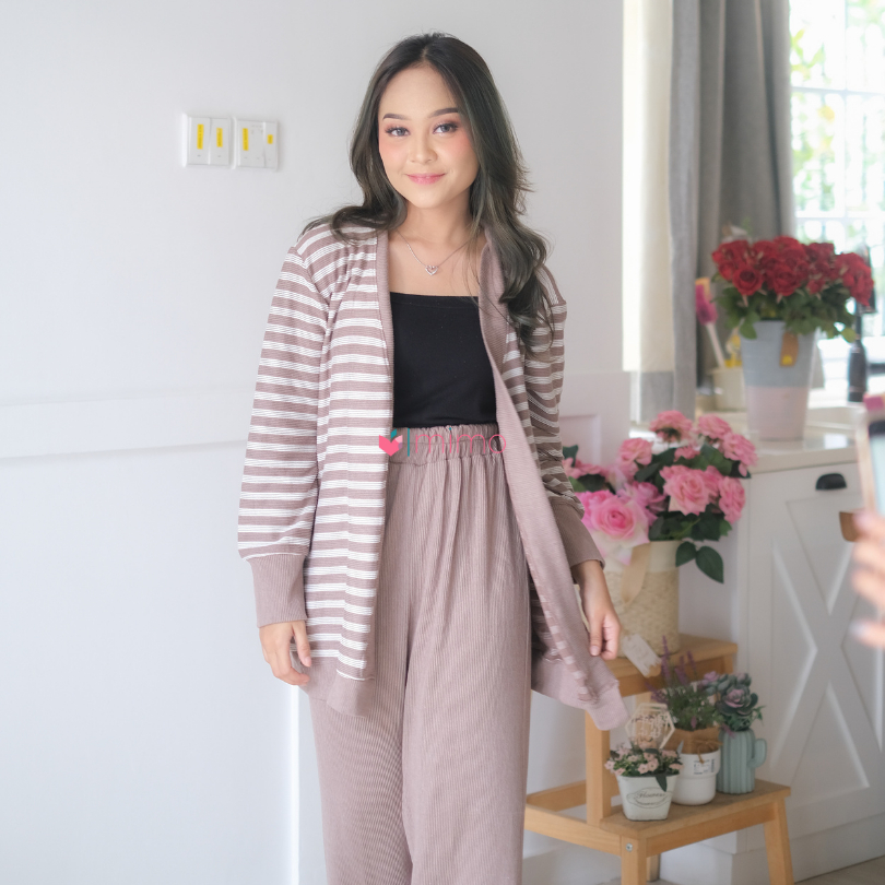 Stripe Knit Cardigan