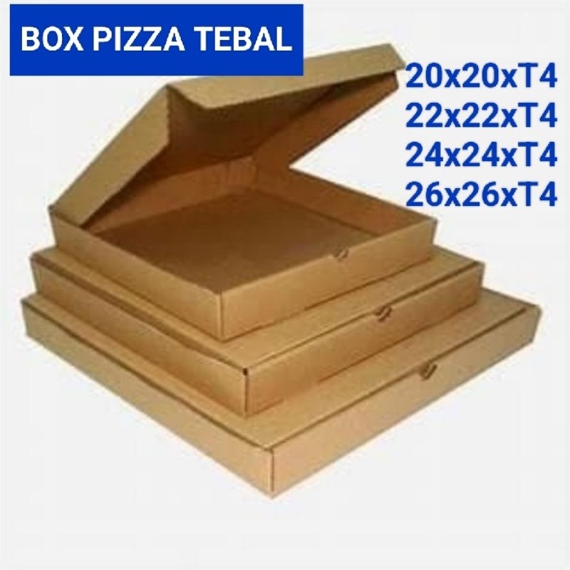 

DUS BOX PIZZA KRAFT COKLAT JAM DINDING KUE KERING TEBAL 20X20 22X22 24X24 26X26