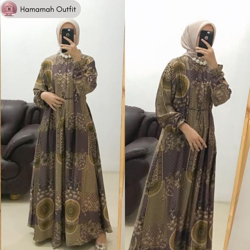 Anjani Dress / Gamis maxmara premium / Gamis satin / COD