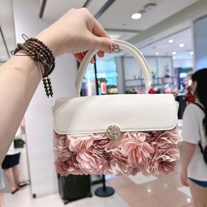 11.11 SALE | CK Floral Mesh Top Handle Bag