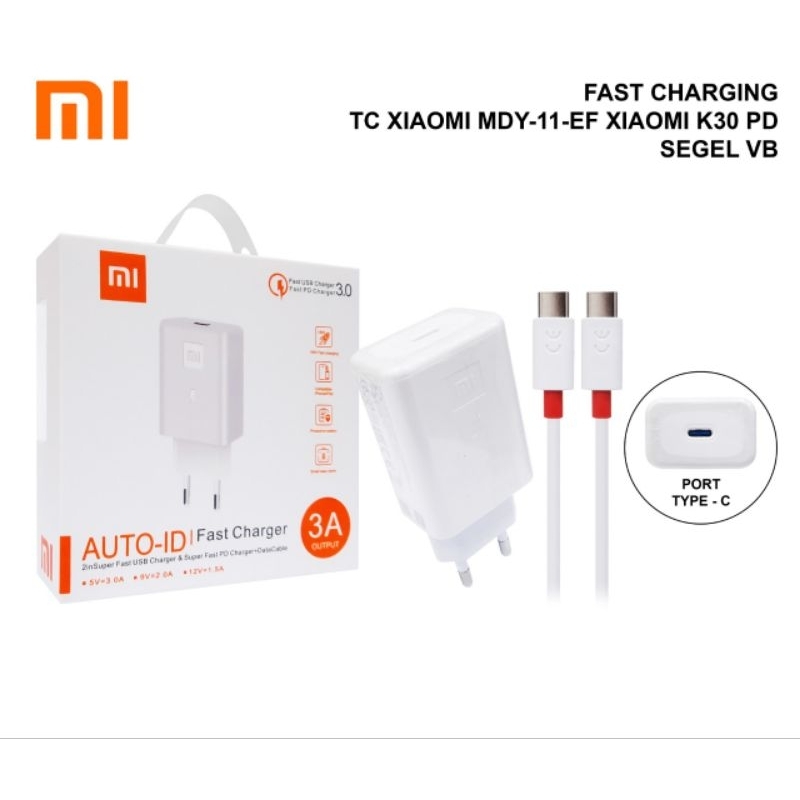 CHARGER XIAOMI K30 MDY 3A PD C TO C ORIGINAL.