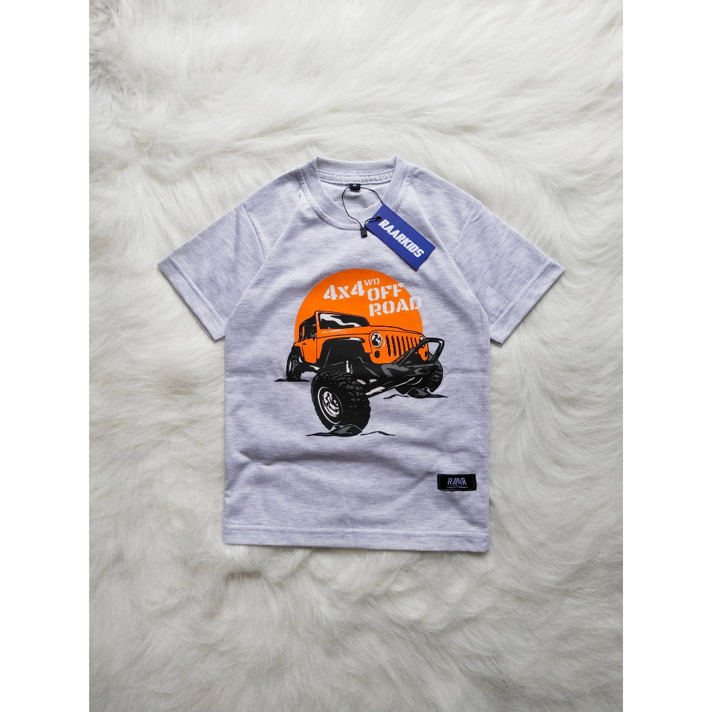 Kaos distro baju anak laki laki karakter kendaraan off road untuk usia 1 8 tahun By Raarkids