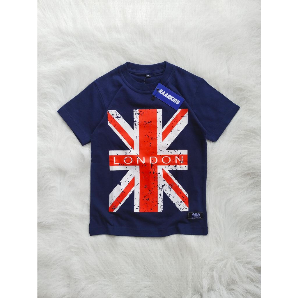 Raarkids Kaos Baju Distro Anak Laki Laki Perempuan Usia 1-8 Tahun LONDON