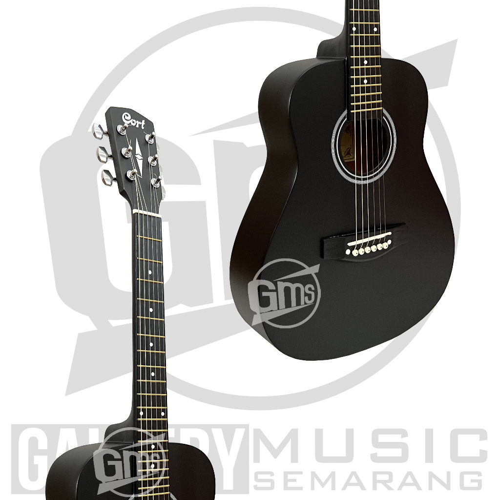 Gitar Akustik ¾  Cort Custom Tanam Besi Gitar 3/4 Cort Custom Termurah Paket Super Komplit